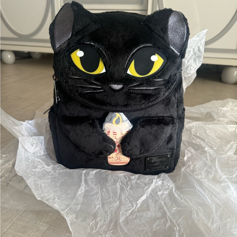Loungefly Disney Hocus Pocus Binx Plush Mini Backpack NEW WITH TAGS